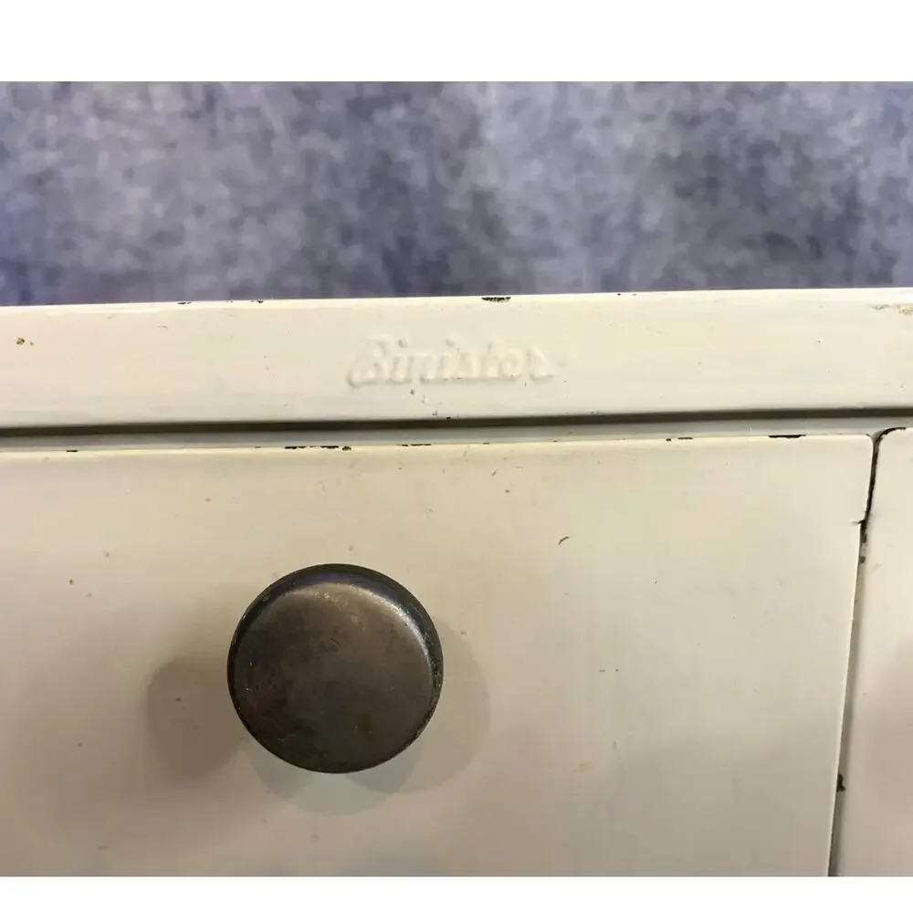 Vintage EMCO Binister Metal 4 Bin Canister, White, Counter or Wall Mount, 1950s